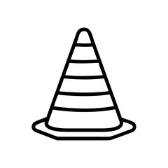 Construction Barrier Marking Off a Work Zone for Safety and Security