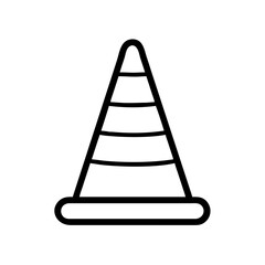 Construction Barrier Marking Off a Work Zone for Safety and Security