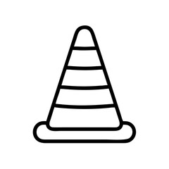 Construction Barrier Marking Off a Work Zone for Safety and Security