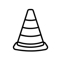 Construction Barrier Marking Off a Work Zone for Safety and Security