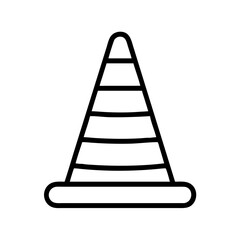 Construction Barrier Marking Off a Work Zone for Safety and Security