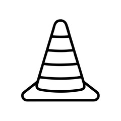 Construction Barrier Marking Off a Work Zone for Safety and Security