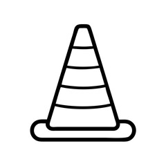 Construction Barrier Marking Off a Work Zone for Safety and Security