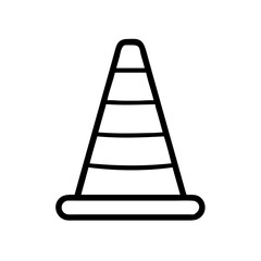 Construction Barrier Marking Off a Work Zone for Safety and Security