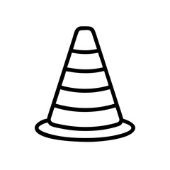 Construction Barrier Marking Off a Work Zone for Safety and Security