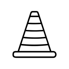 Construction Barrier Marking Off a Work Zone for Safety and Security