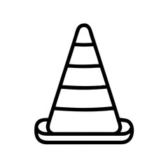 Construction Barrier Marking Off a Work Zone for Safety and Security