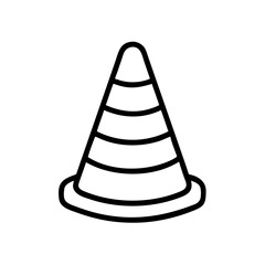 Construction Barrier Marking Off a Work Zone for Safety and Security