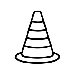 Construction Barrier Marking Off a Work Zone for Safety and Security