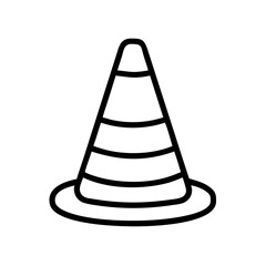 Construction Barrier Marking Off a Work Zone for Safety and Security