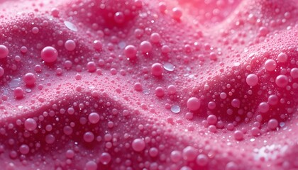 water drops and bubble on 3d pink background 