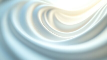 Abstract White Silk Swirl with Soft Blue and Yellow Hues Smooth Wavy Fabric Texture and Flowing Motion for Modern Background Design