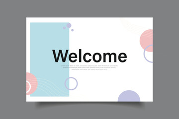 Obraz premium welcome greeting card template design