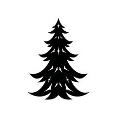 Obraz premium A silhouette of a majestic evergreen tree, a timeless symbol of nature and resilience