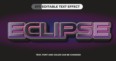 Eclipse Editable Vector Text Effect