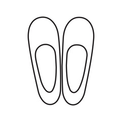 slippers women line icon