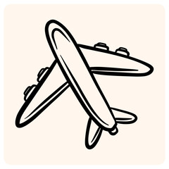 Airplane Sketch Illustration-01