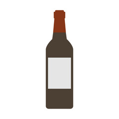 Wine Bottle Flat illustration, Vector, SVG