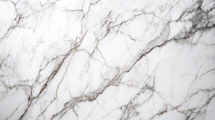 Fototapeta premium close-up view of white marble surface with natural gray and beige veins creating elegant stone texture