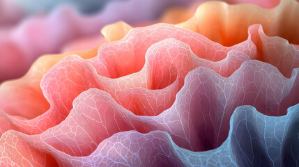 Abstract Pink Orange Blue Purple Waves Background Soft Flowing Texture