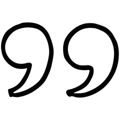 hand drawn quotation mark
