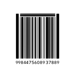Minimalist Barcode on White Background