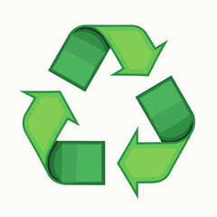 recycling symbol with green arrows  ecofriendly icon for sustainable living