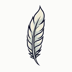 Fototapeta premium feather icon vector illustration with blue and white colors