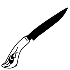 wood carving knife  Illustration