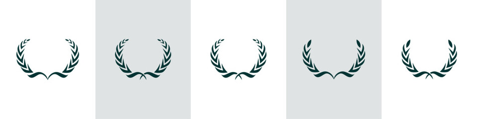 laurel vector logo design, icon, laurel symbol that can be edited according to your wishes