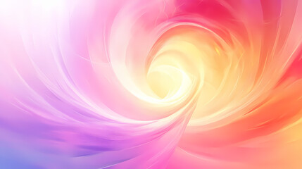 A vibrant swirl of colorful light spiraling upwards against a soft gradient background. [Vortex Temples] | Prayer Funnel | upward spiral. Illustration