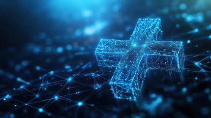 Digital plus symbol, network connection