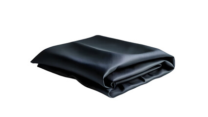 Folded Gray Fabric on Transparent Background