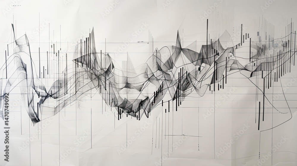 Poster abstract graphical representation of data trends