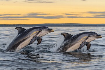 Dolphins leap at sunset (16)