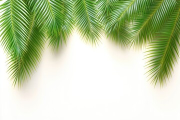 Fototapeta premium Fresh Palm Fronds Border