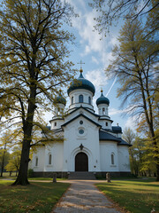 Fototapeta premium Nikolsky Convent in Malojaroslavets. Kaluga region. Russia