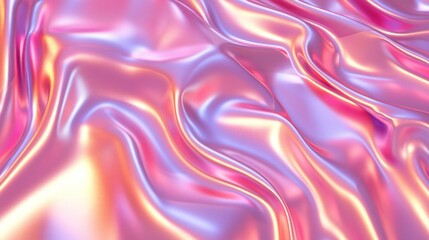Obraz premium Fluid, iridescent fabric folds