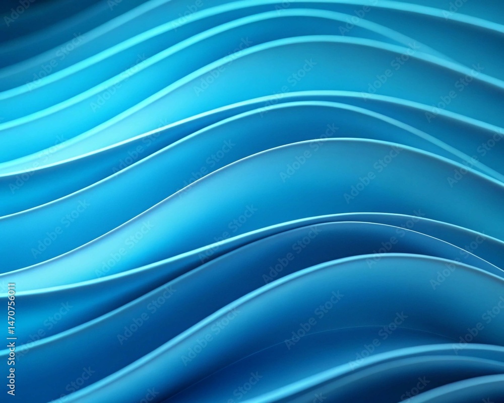 Poster abstract blue wavy lines create a flowing and dynamic three dimensional artistic composition