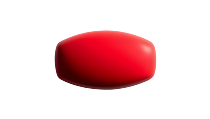 Red Pill Isolated on Transparent Background