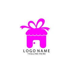 gift market logo design vector