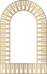 Decorative Gold Art Deco Arch
