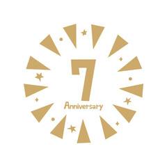 7周年記念イラスト素材