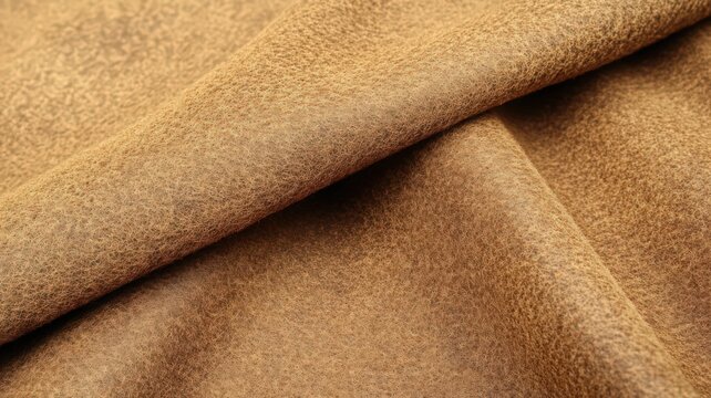Close Up View Of Light Brown Suede Leather Texture