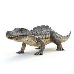 Obraz premium Prehistoric crocodile, a digitally rendered illustration.