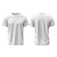 Blank white t shirt apparel mockup on transparent background
