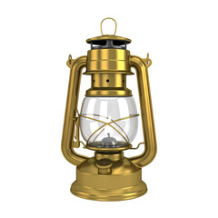 Elegant golden lantern illuminates the darkness with timeless design and allure