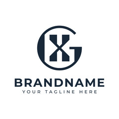 Letters GX Monogram Logo, suitable for any brand with XG or GX initials