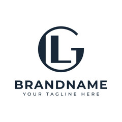 Letters GL Monogram Logo, suitable for any brand with LG or GL initials © Prayoga
