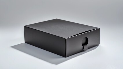 Fototapeta premium black box cardboard present
